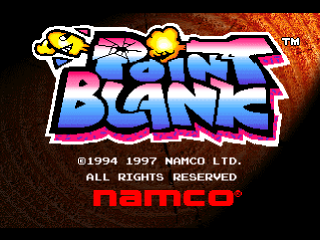 Point Blank title screen for Playstation